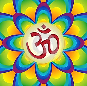 Mystical and sacred manta of Hinduism Ã¢â¬â OM / Aum photo